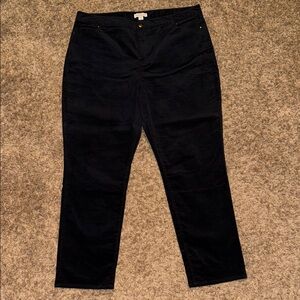 Coldwater Creek Black Boot Cut Velvet Jeans size 18